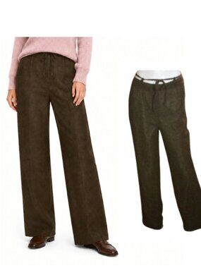 New luxury brown wool super light pants size L